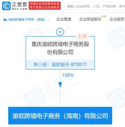 渝歐股份拓展業(yè)務(wù)版圖，新設(shè)跨境電子商務(wù)公司涉足域名注冊與信息服務(wù)